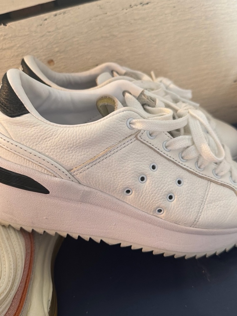 Onitsuka Tiger White Leather Women's Platform Sneakers